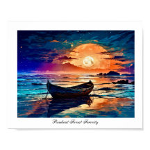 Rowboat Sunset Serenity