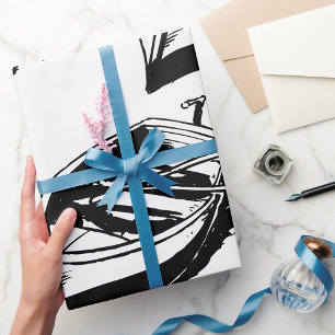 Rowboot Sketch Cadeaupapier