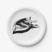 Rowboot Sketch Papieren Bordje (Voorkant)