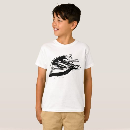 Rowboot Sketch T-shirt (Voorkant volledig)