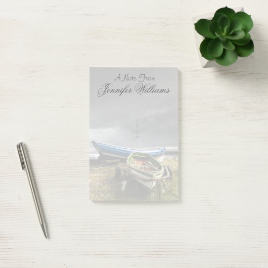 Rowboten op de kust | Engeland Post-it® Notes (Kantoor)