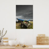 Rowboten op de kust | Engeland Poster (Keuken)