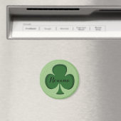 Rowena Irish Shamrock Round Name Magnet | modifiab (In Situ (Lave-vaisselle))