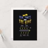 Rowerende vleugelboot kaart (Voorkant / Achterkant in situ)