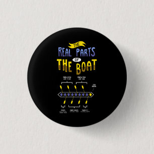 Rowerende vleugelboot ronde button 3,2 cm