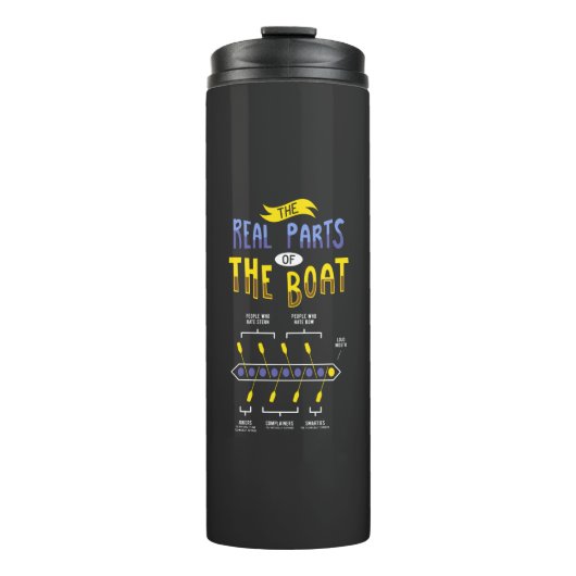 Rowerende vleugelboot thermosbeker (Voorkant)