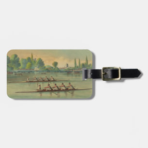  Rowers Race Boat Race Bagagelabel