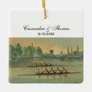  Rowers Race Boat Race Keramisch Ornament
