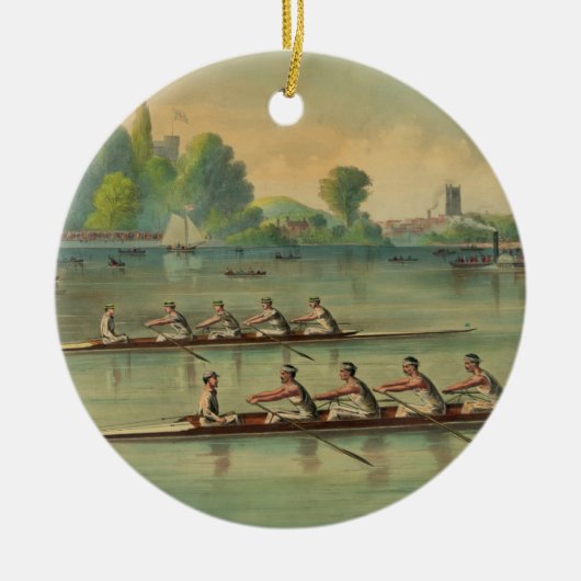  Rowers Race Boat Race Keramisch Ornament (Voorkant)