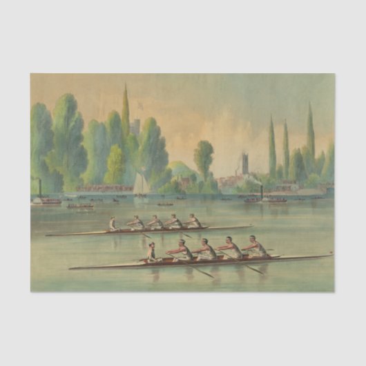  Rowers Race Boat Race Tissuepapier (Voorkant)