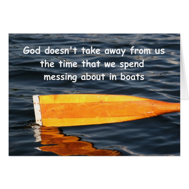 Rowing Boat-Gezegde, aanpasbare kaart (Voorkant Horizontaal)