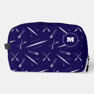 Rowing Boats and Oars Custom Blue and White Toilettasje