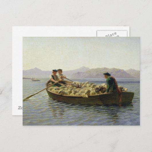 Rowing-boot, 1863 briefkaart (Voorkant / Achterkant)