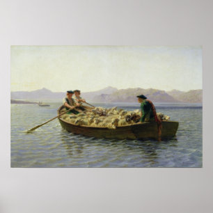 Rowing-boot, 1863 poster
