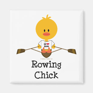 Rowing Chick Magnet Magneet