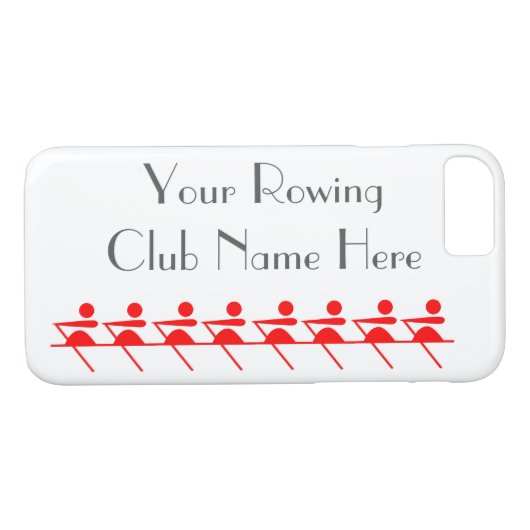 Rowing Club, sculppictogram in rood Case-Mate iPhone Case (Achterkant (Horizontaal))