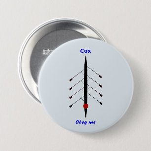 Rowing cox gehoorzaamt me ronde button 7,6 cm