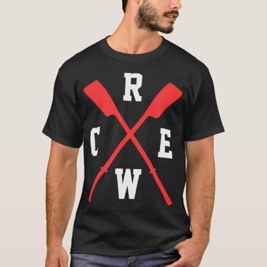 Rowing Crew Rower Oars Paddle Kayak Team T-shirt (Voorkant)