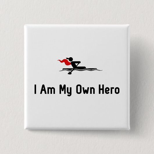 Rowing Hero Vierkante Button 5,1 Cm (Voorkant)