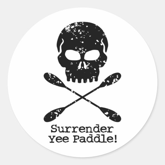 Rowing Pirate Ronde Sticker (Voorkant)