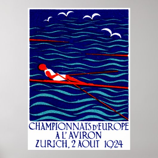 Rowing Poster Zürich 1924 (Voorkant)