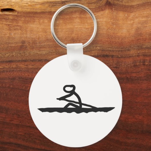 Rowing Stickman Sleutelhanger (Achterkant)