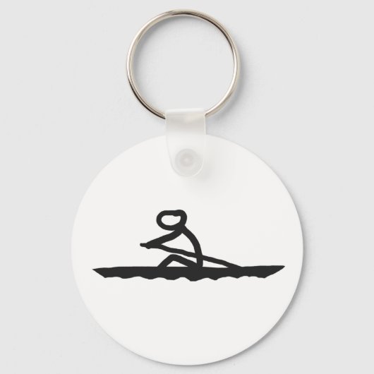Rowing Stickman Sleutelhanger (Achterkant)