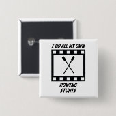 Rowing Stunts Vierkante Button 5,1 Cm (Voorkant /achterkant)