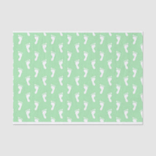 ROWS VAN PASTEL GREEN BABY FEET TISSUEPAPIER