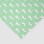 ROWS VAN PASTEL GREEN BABY FEET TISSUEPAPIER (Detail)