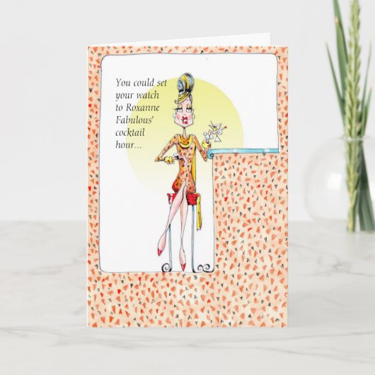 Roxanne Fabulous anniversaire ou carte d'amitié (Devant)
