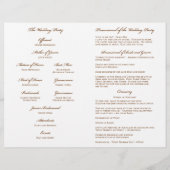 Roxanne's Wedding Programme (Achterkant)