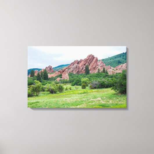 Roxborough Meadows Mountains and Spires Canvas Afdruk (Voorkant)