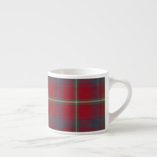 Roxburgh District Muted Red Tartan Espresso Mok (Rechts)