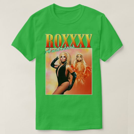 Roxxxy Andrews retro ontwerp TShirt (Design voorkant)