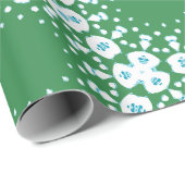 Roxy Jaguar Links in Green and Aqua Cadeaupapier (Rol Hoek)