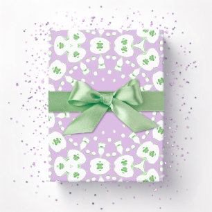 Roxy Jaguar Schakels in Lila en Groen Cadeaupapier