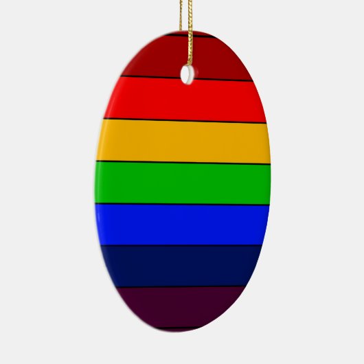 ROY G BIV Rainbow Keramisch Ornament (Rechts)