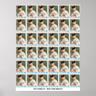 Roy Hobbs Ongeknipte Kaarten Poster