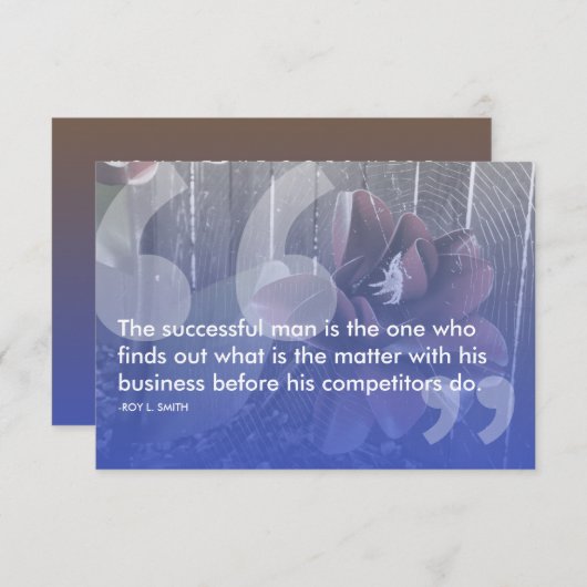 roy l smith succesquote kaart (Voorkant / Achterkant)