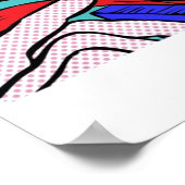 Roy Lichtenstein Comic Art - Meisje met handschoen Poster (Hoek)