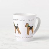 Roy Mocchi Bruno♥Latte Mug Airedale Terrier coffee (Angle droit)