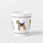 Roy Mocchi Bruno♥Latte Mug Airedale Terrier coffee (Devant)