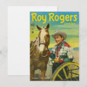 Roy Rogers Comics Invitation CARD Cowboy Western Kaart (Voorkant / Achterkant)