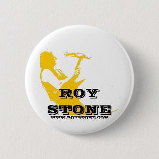 ROY STONE WHITE LOGO BADGE RONDE BUTTON 5,7 CM