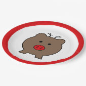 Roy the Kerstmis Pig Papieren Bordje (Gekanteld)