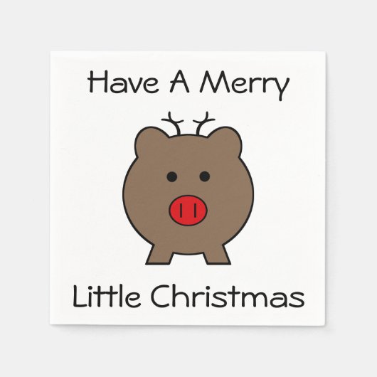 Roy the Kerstmis Pig Servetten (Voorkant)