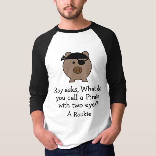 Roy the Pirate Pig ~ Funny T-Shirt (Voorkant)