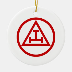 ROYAAL ARCH MASONS CIRCULAIR KERAMISCH ORNAMENT