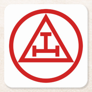 ROYAAL ARCH MASONS CIRCULAIR VIERKANTE KARTONNEN ONDERZETTER
